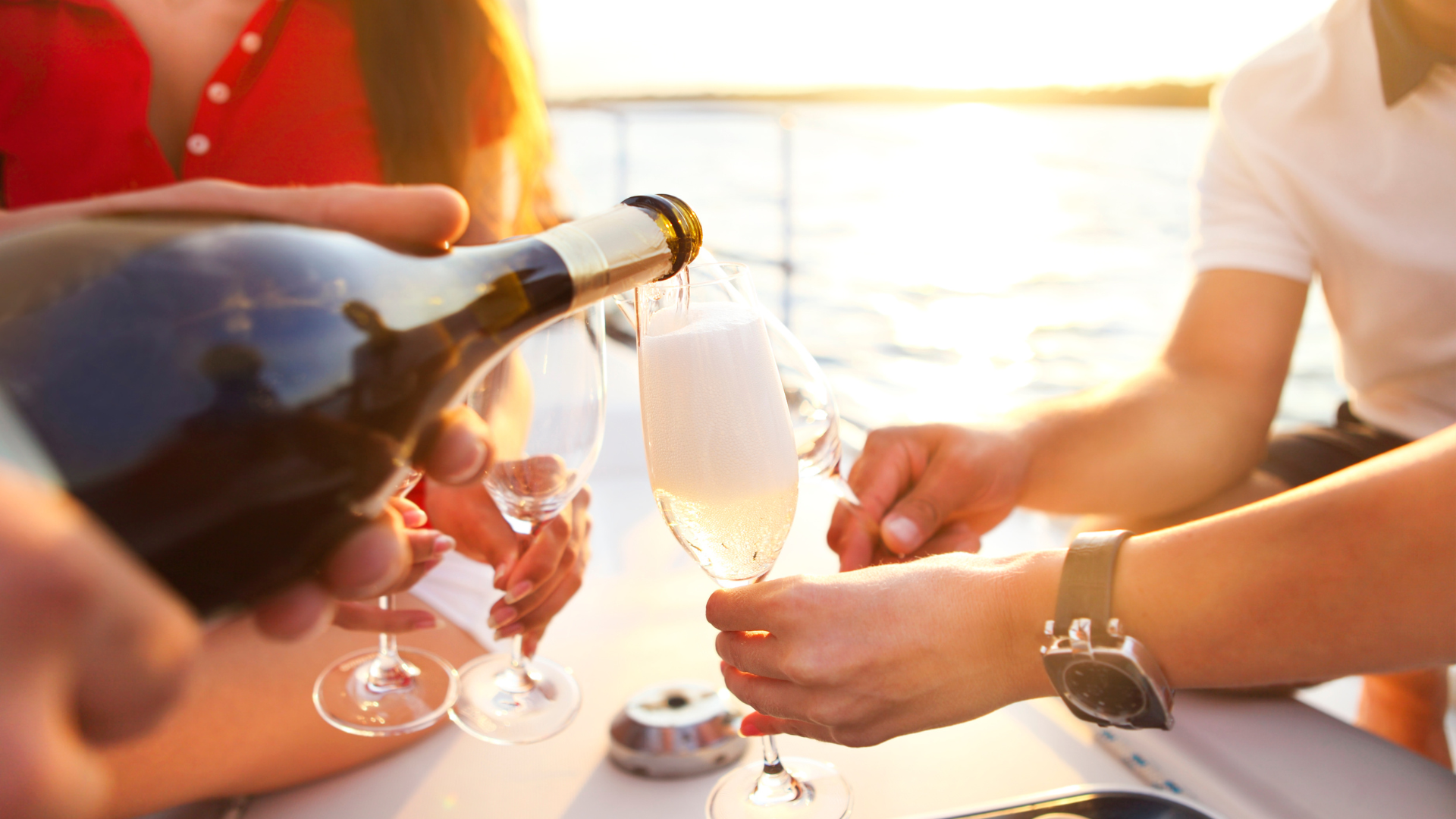 sunset cruise champagne